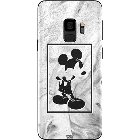 Disney Mickey Mouse Shape on Marble Galaxy S9 Skin